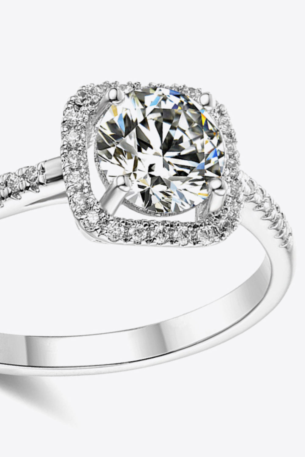 1 Carat Sparkala™ and Zircon Ring (Platinum Over Pure Sterling Silver)