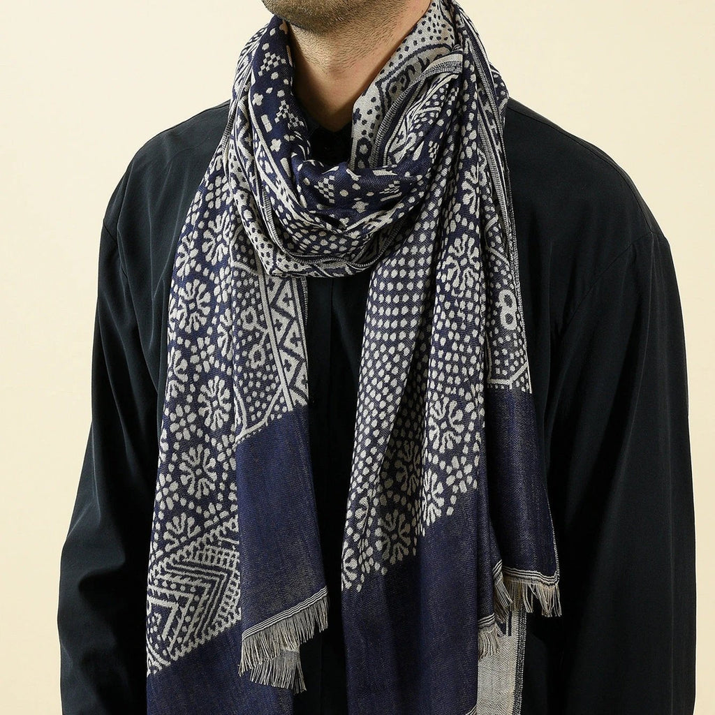 Men's Cotton And Linen Short Scarf