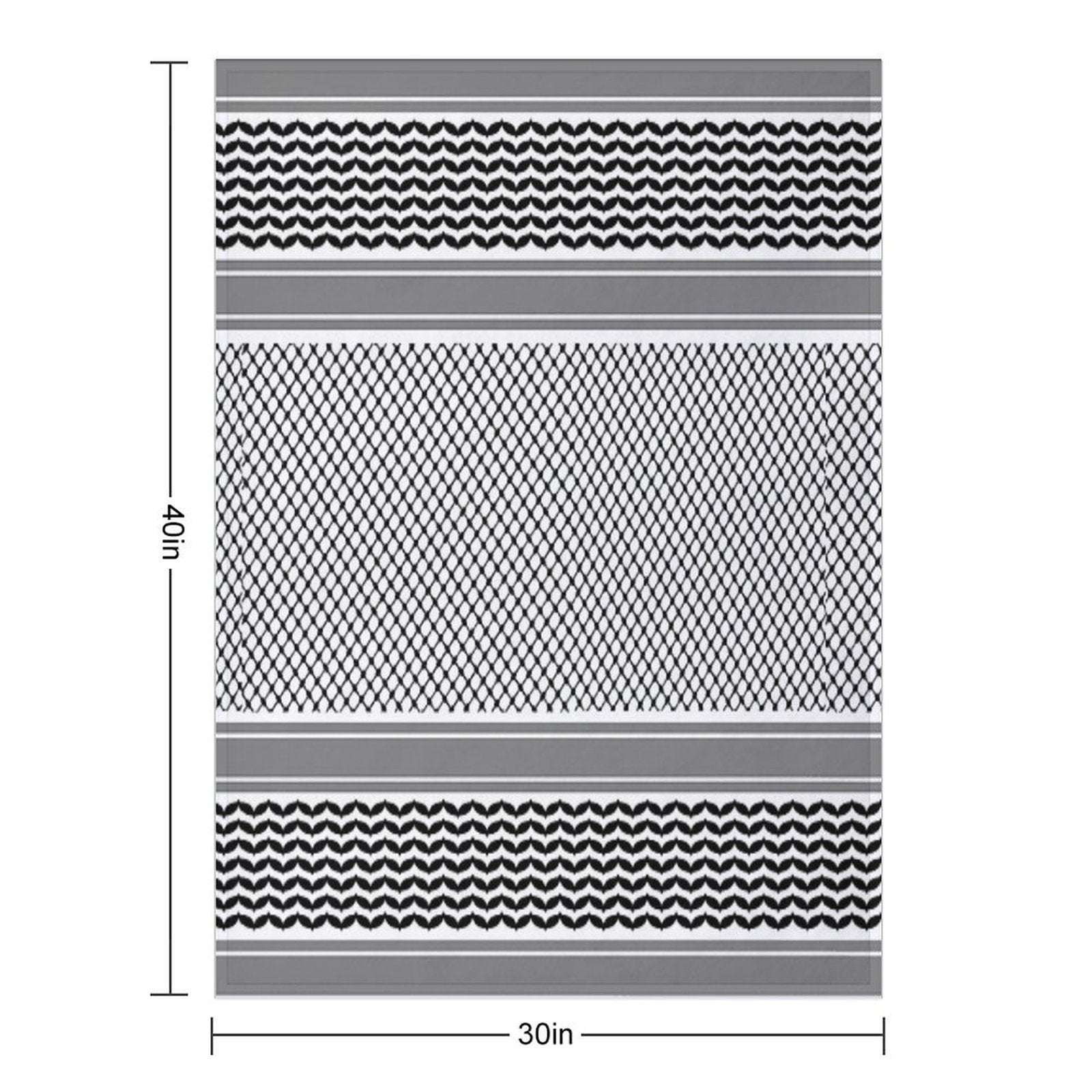Palestinian Keffiyeh - كوفية  فلسطينية Throw Blanket