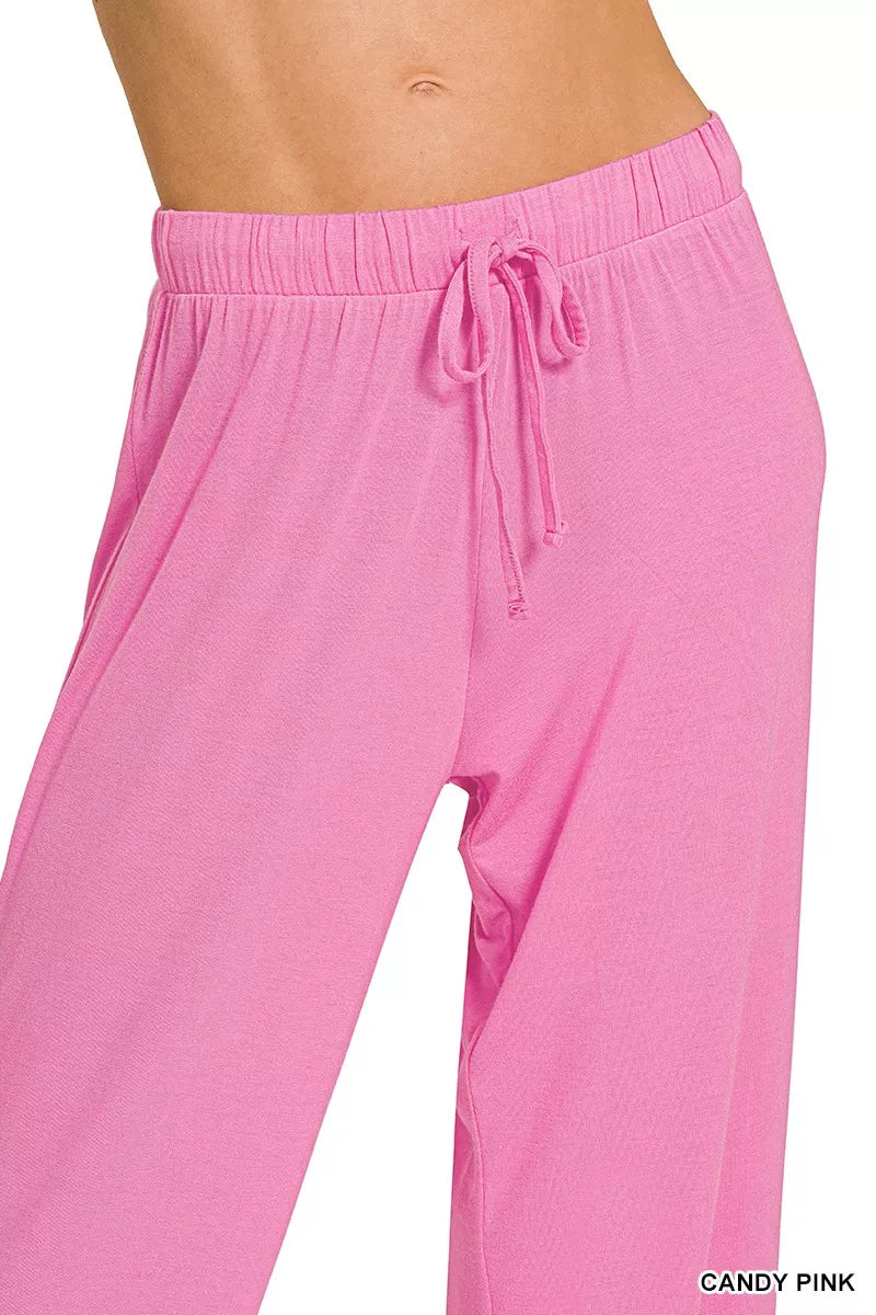 Zenana Oversized V-Neck Top & Pants Set