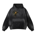AmaruKhan Hebrews Vintage Washed Frayed Fleece Hoodie