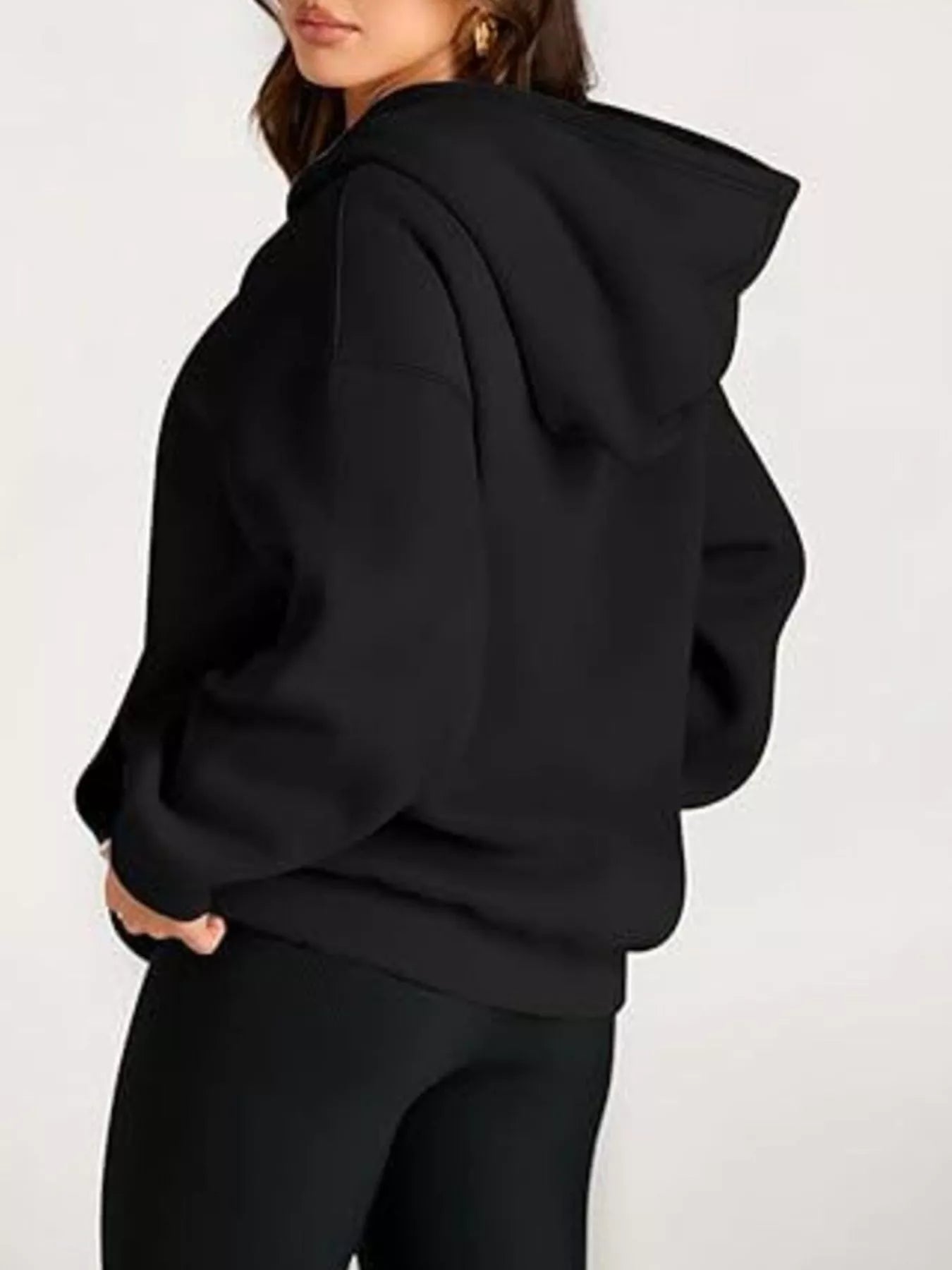 Women's Kangaroo Pocket Long Sleeve Hoodie Comfortable Pullover