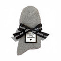 Grey Cozy Socks for Women with Ribbon