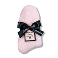 Cozy Moments Fluffy Socks - Pink with Ribbon