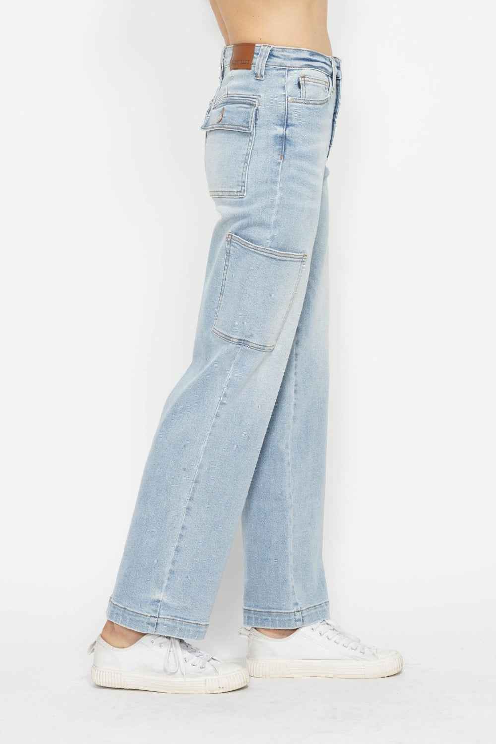 Judy Blue High Waist Distressed Straight Jeans