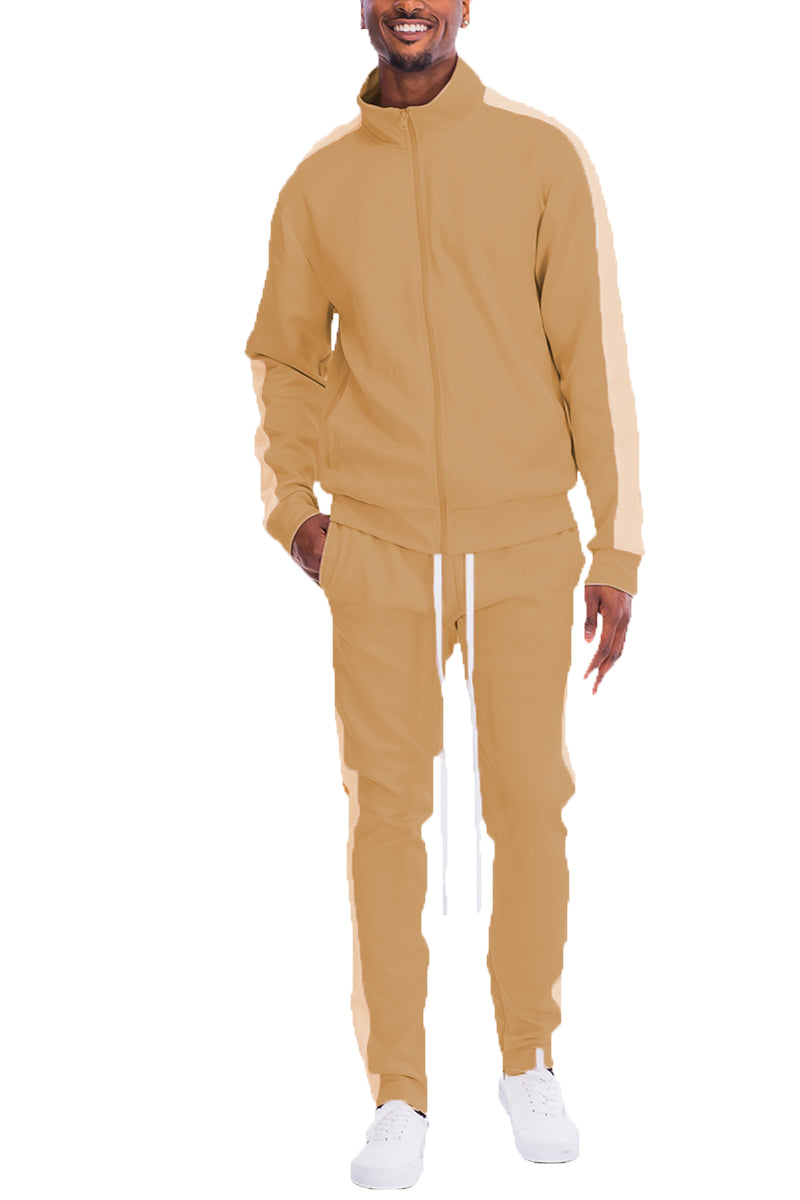 Single Stripe Zip Up Track Jacket and Track Pant Matching Set SET123