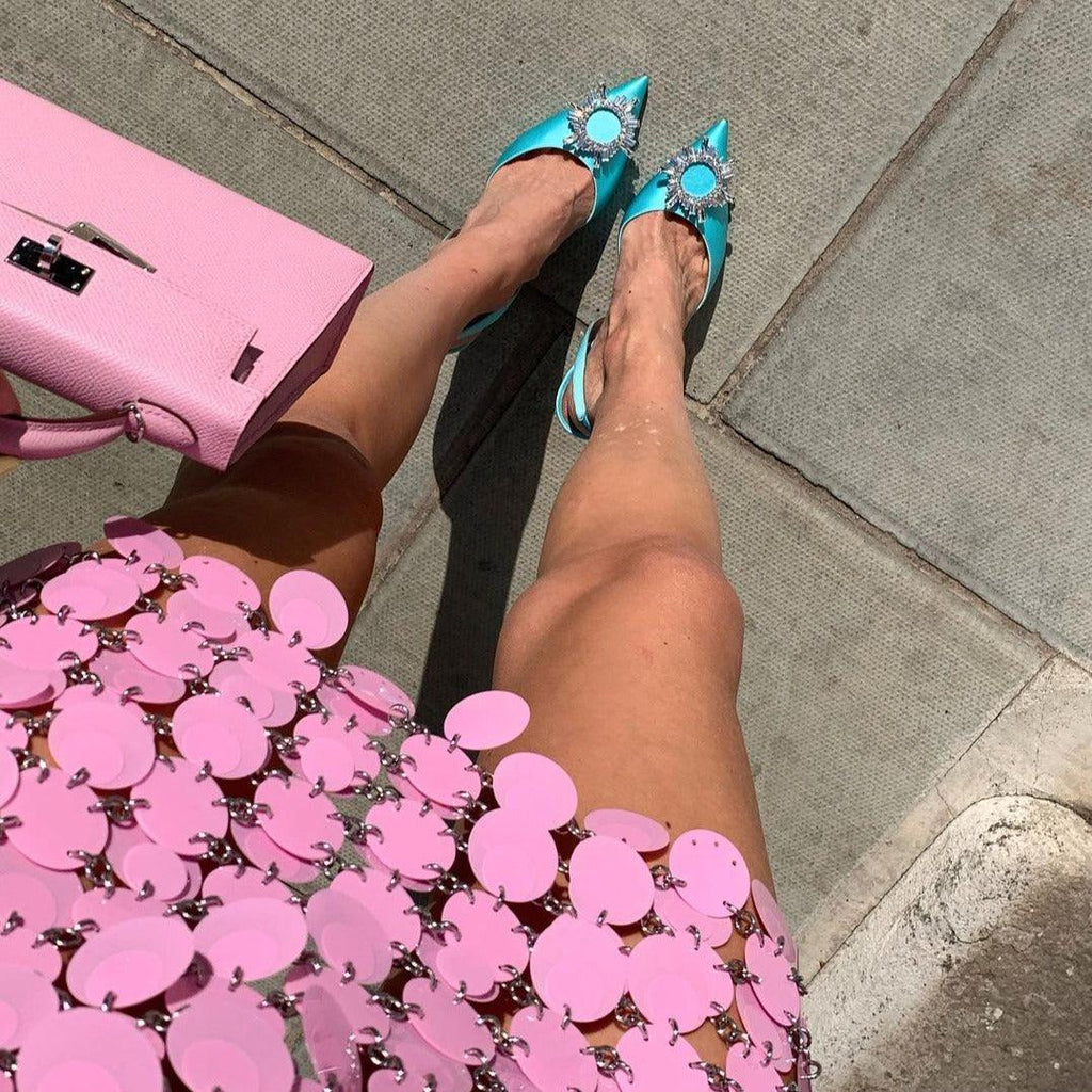 Date Me Now Pink Sequin Mini Skirt