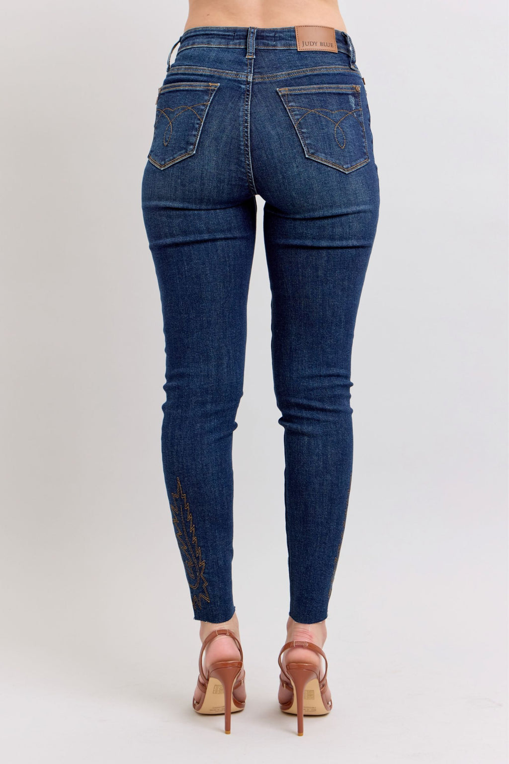 Judy Blue Plus Size Embroidered High Rise Skinny Jeans