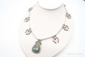 Vintage Native American Turquoise Silver Necklace