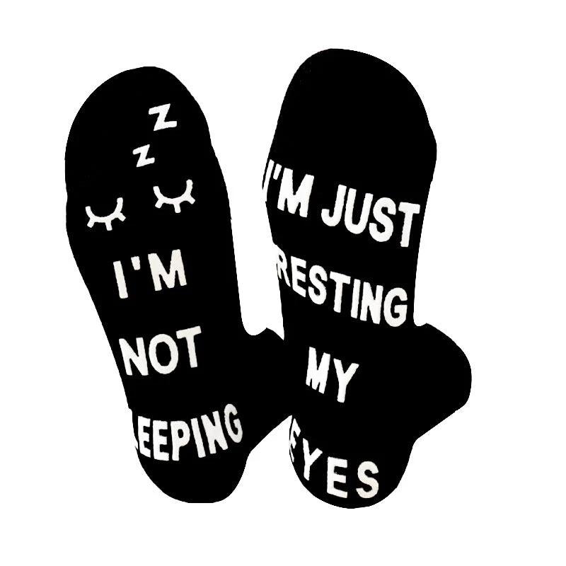 Men's Creative Foot Letter Non-slip Socks