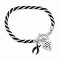 Rope Style Black Ribbon Bracelets