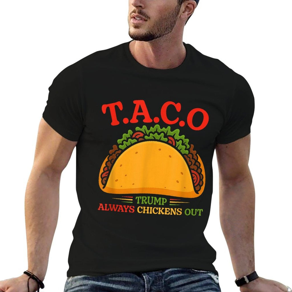 Taco Trump Always Chickens Out Funny  Classic T-Shirt