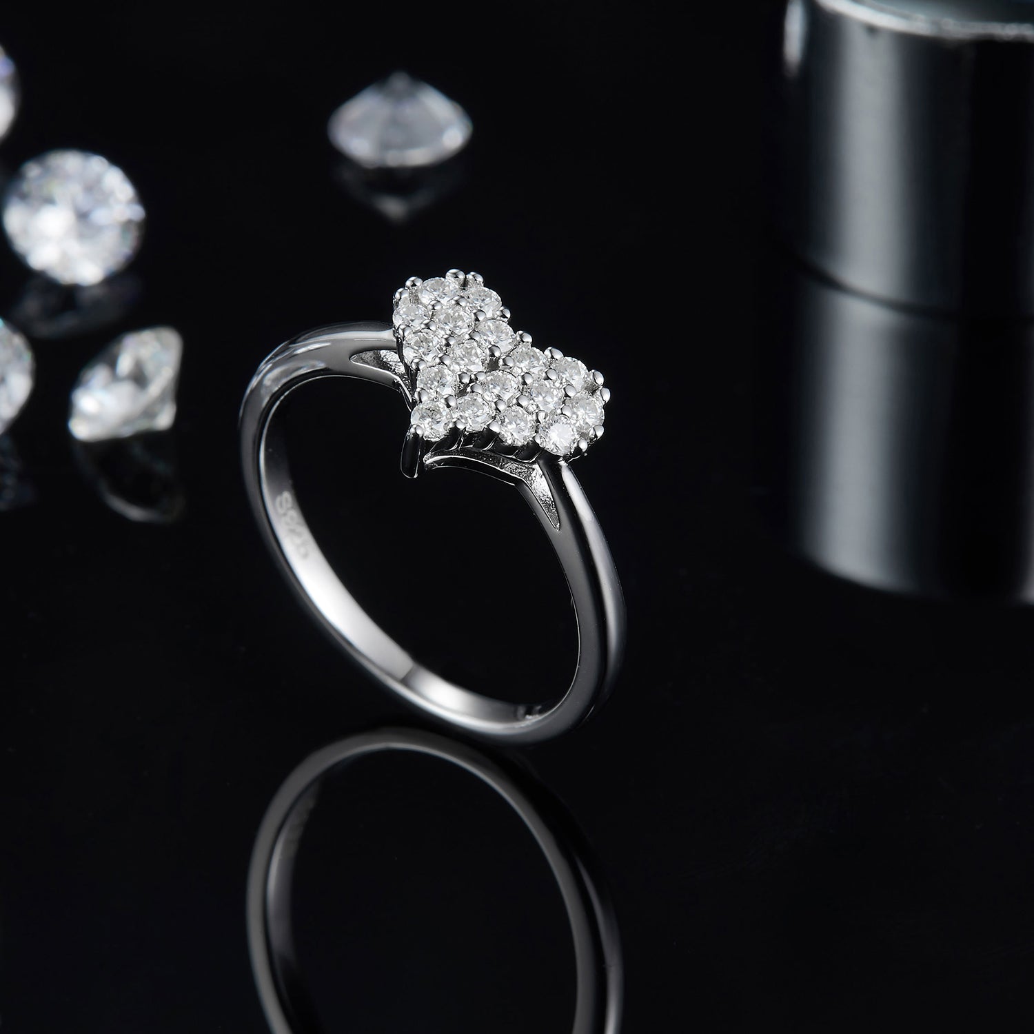 Sparkala™ Pure Sterling Silver Heart Ring