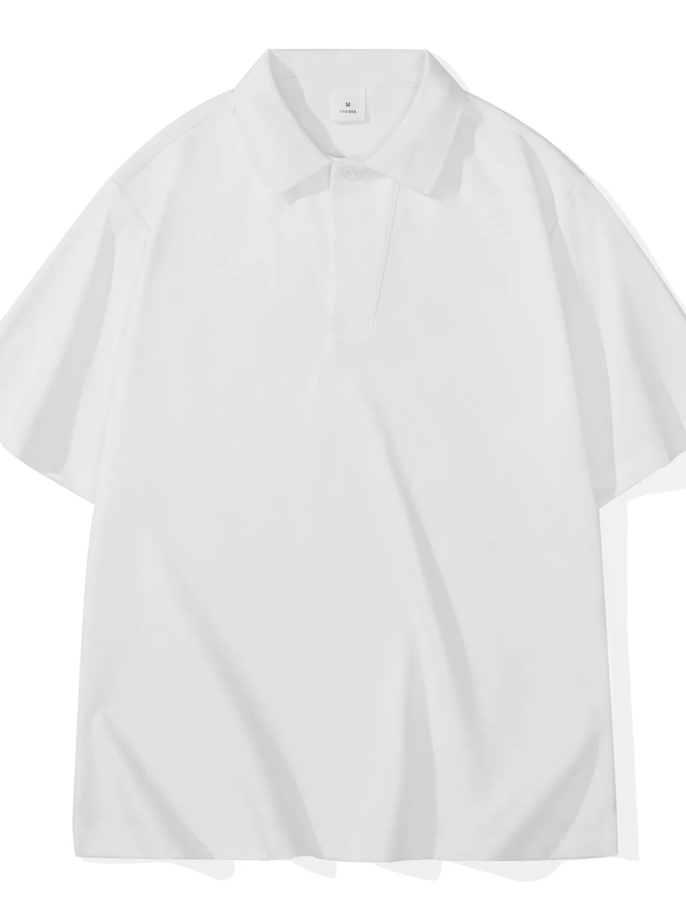 Men's Full Size Button Detail Short Sleeve Polo Plus Size