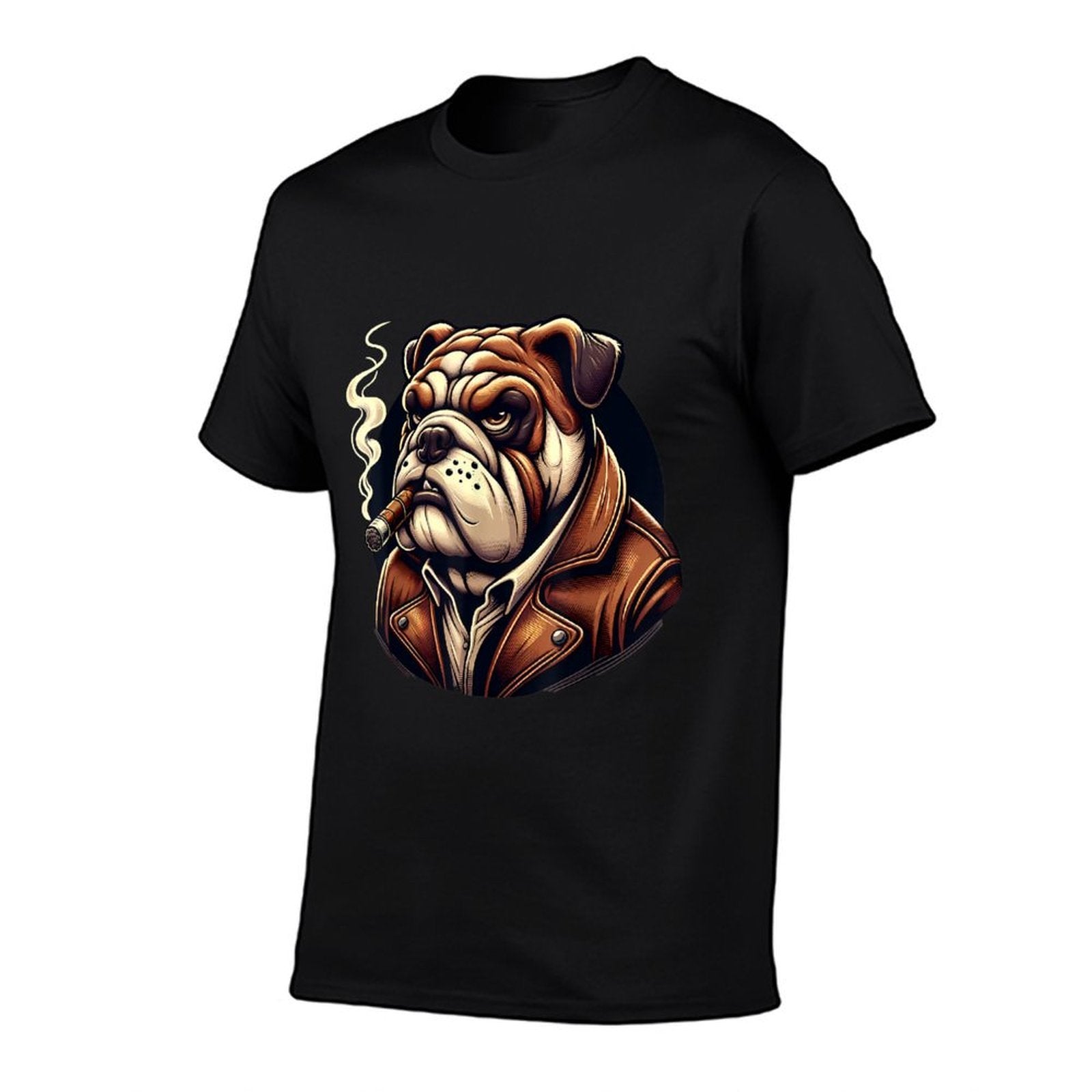 English Bulldog Smoking Cigar  Stretchy T-Shirt