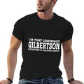 Gilbertson Surname Funny Team Family Last Name Gilbertson  Rolled Sleeves T-Shirt