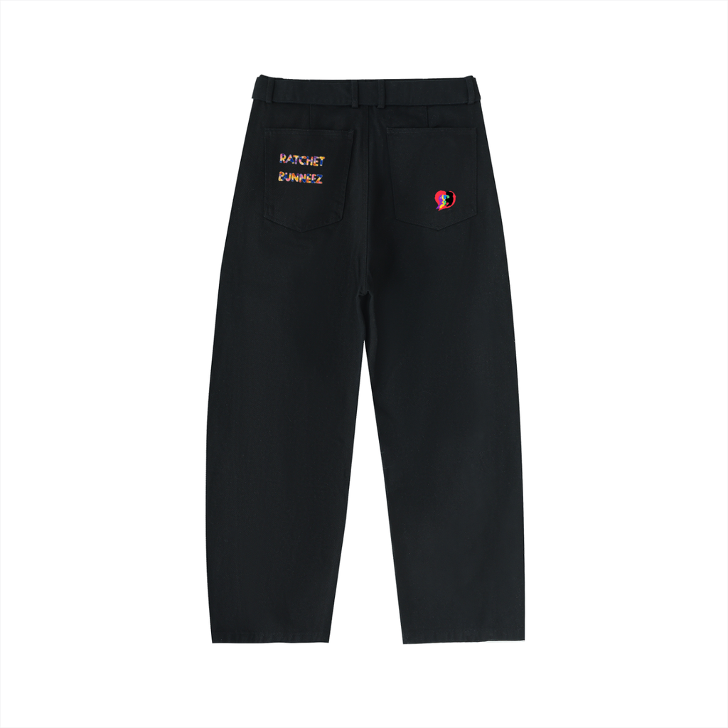 RaTChet BunneeZ Belted Barrel-leg Chino Pants