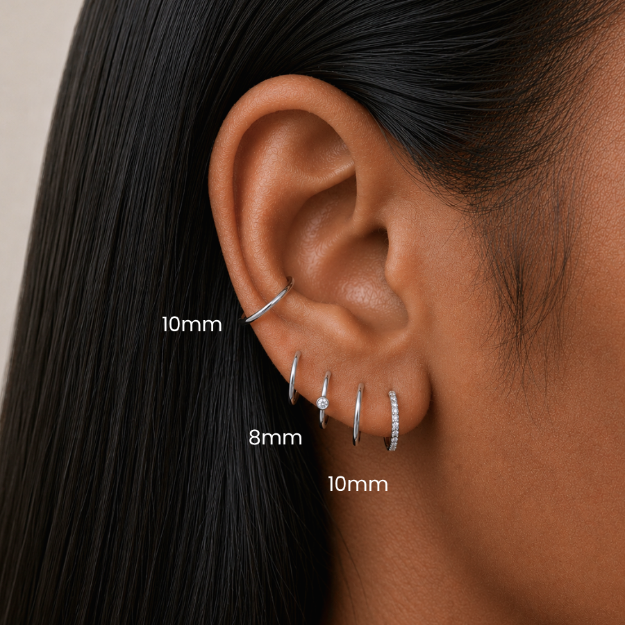Classic Clicker 10mm Titanium Hinged Nap Hoop Earring