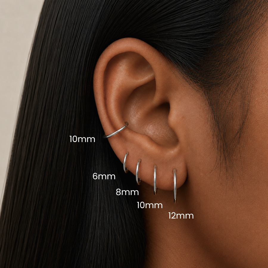 Classic Clicker 10mm Titanium Hinged Nap Hoop Earring