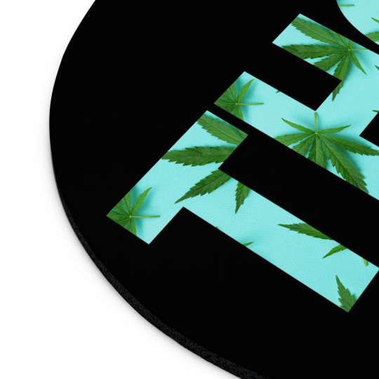 THC Marijuana Black Mouse Pad