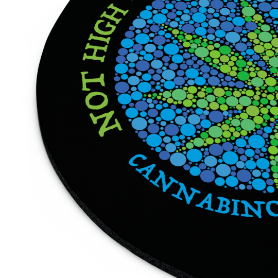 Not High, Just Well Black Mouse Pad