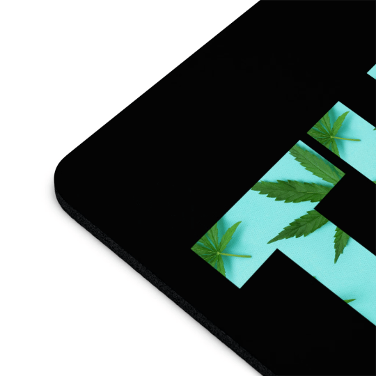THC Marijuana Black Mouse Pad