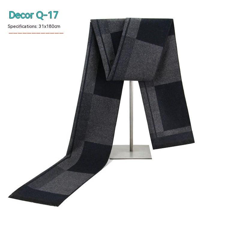 Men's Striped Winter Warm Artificial Cashmere Scarf For Men