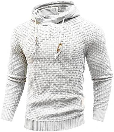 Men's Long Sleeve Solid Color Hooded Sweater