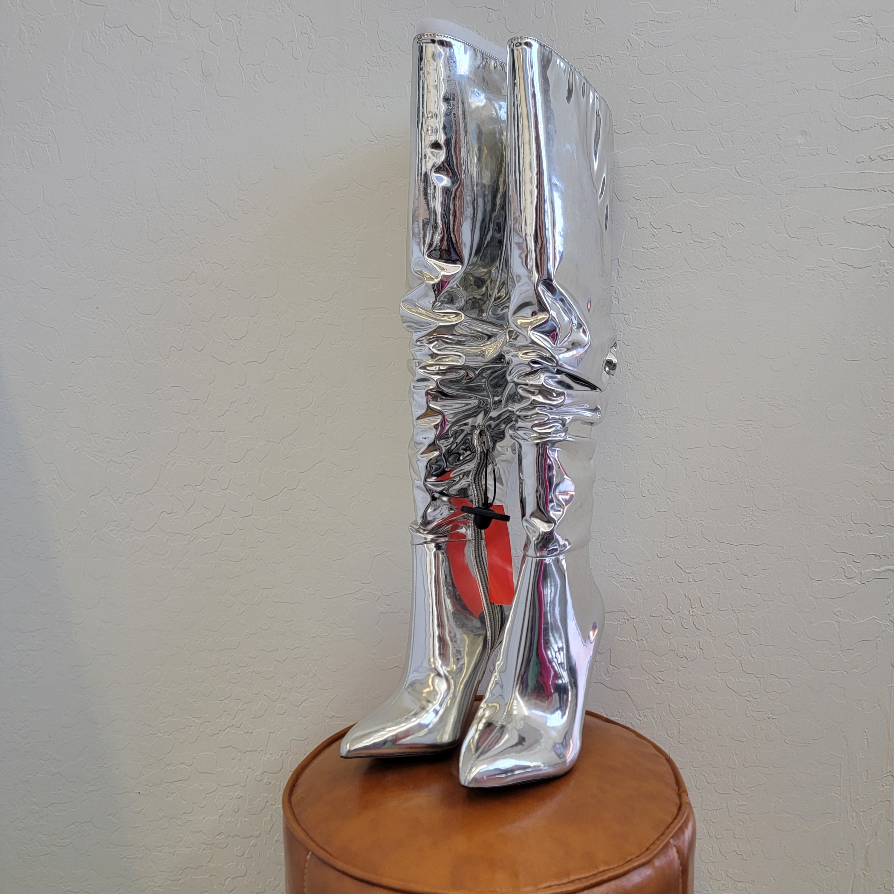 INC Silver Boots Sz 5.5