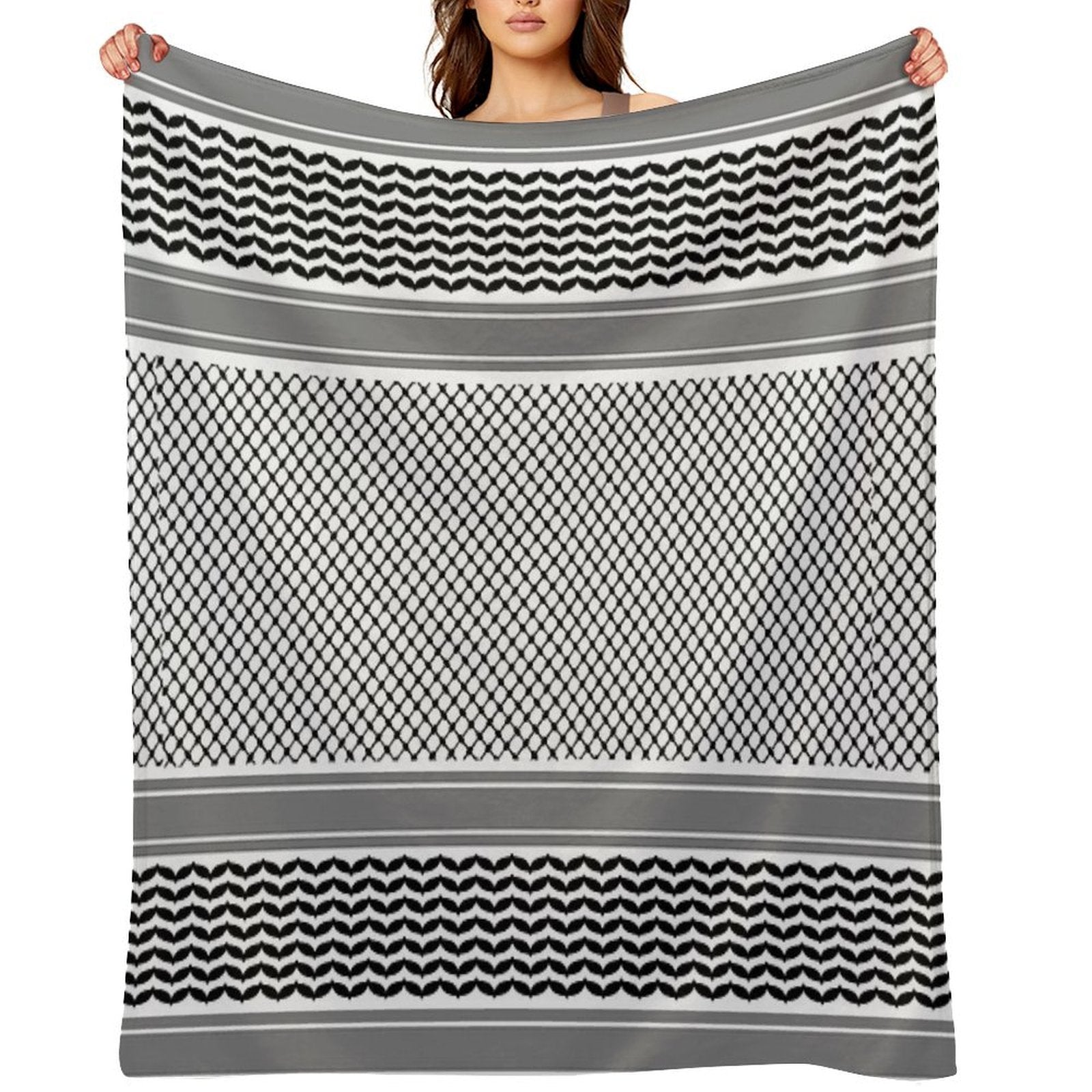 Palestinian Keffiyeh - كوفية  فلسطينية Throw Blanket