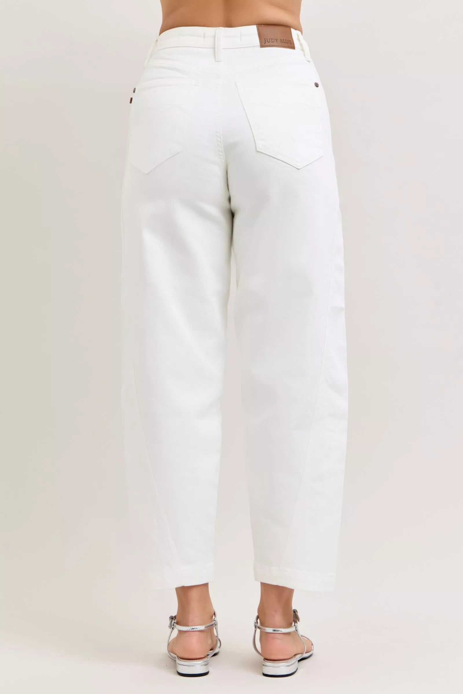 Judy Blue High-Waisted Rigid Magic Panel Barrel Jeans For Women - Flattering Fit, Comfortable Denim