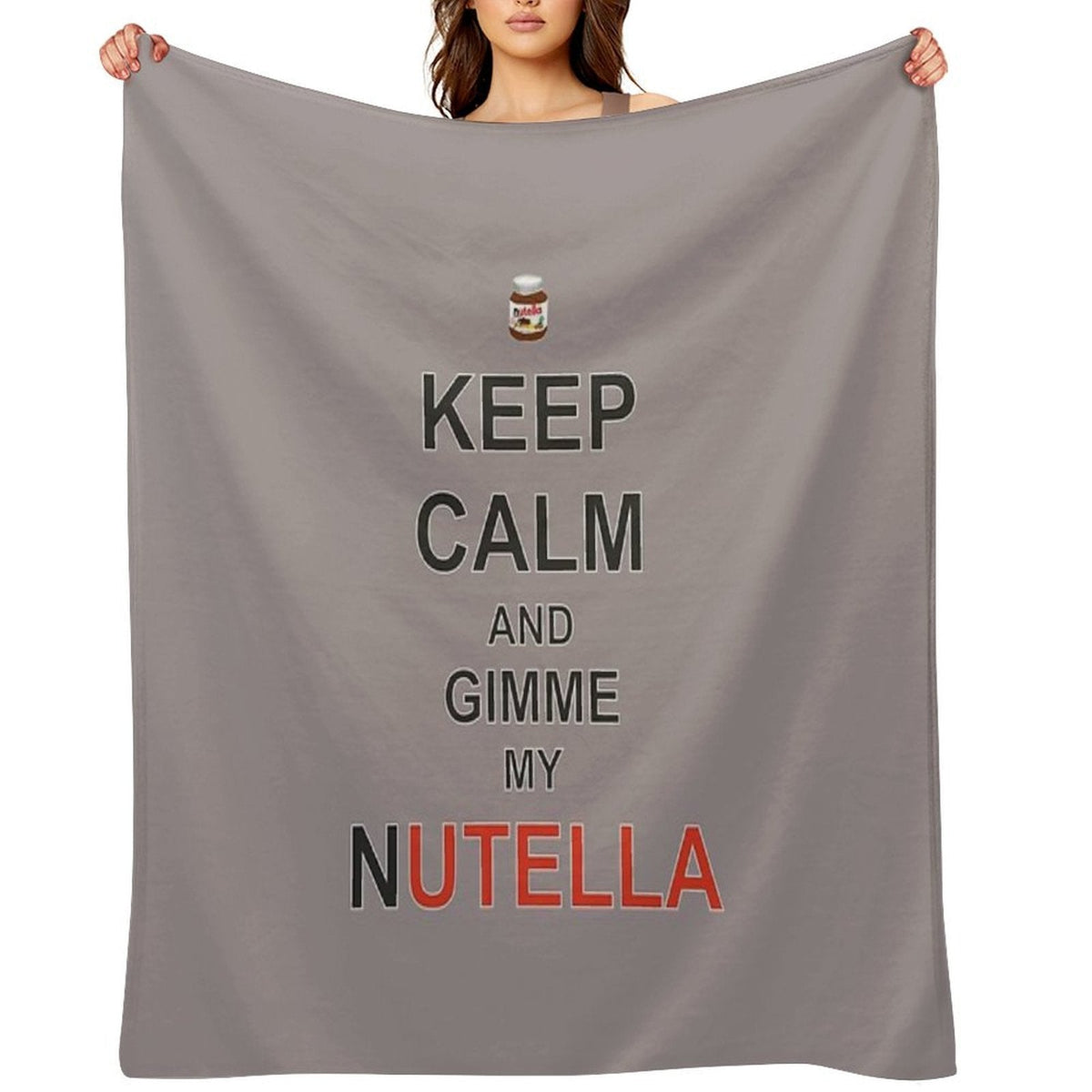 Keep Calm And Gimme My Nutella Throw Blanket