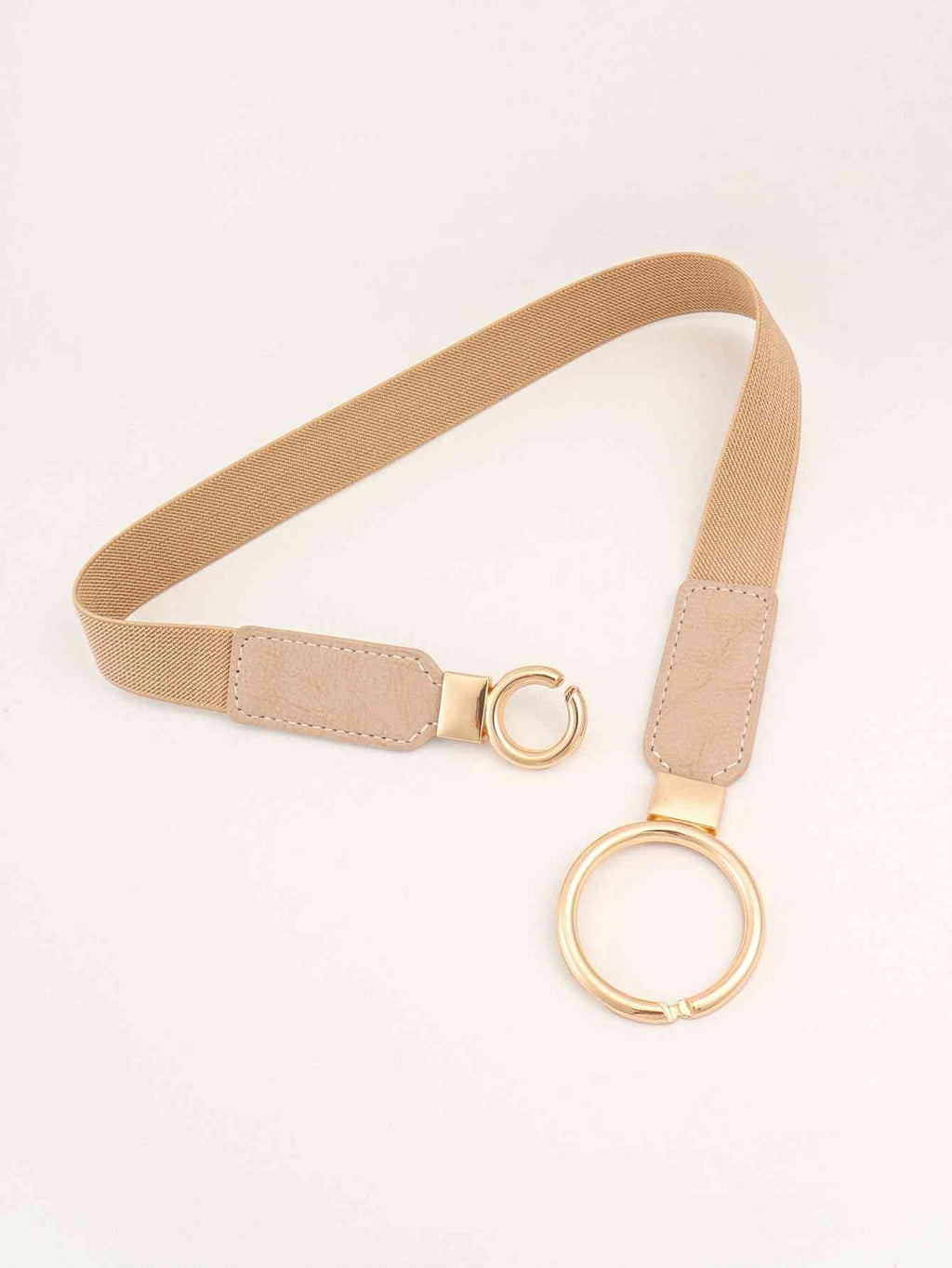 ElegantStyle Double Ring Buckle Elastic PU Belt – Adjustable Comfort Fit See size chart under “more details”