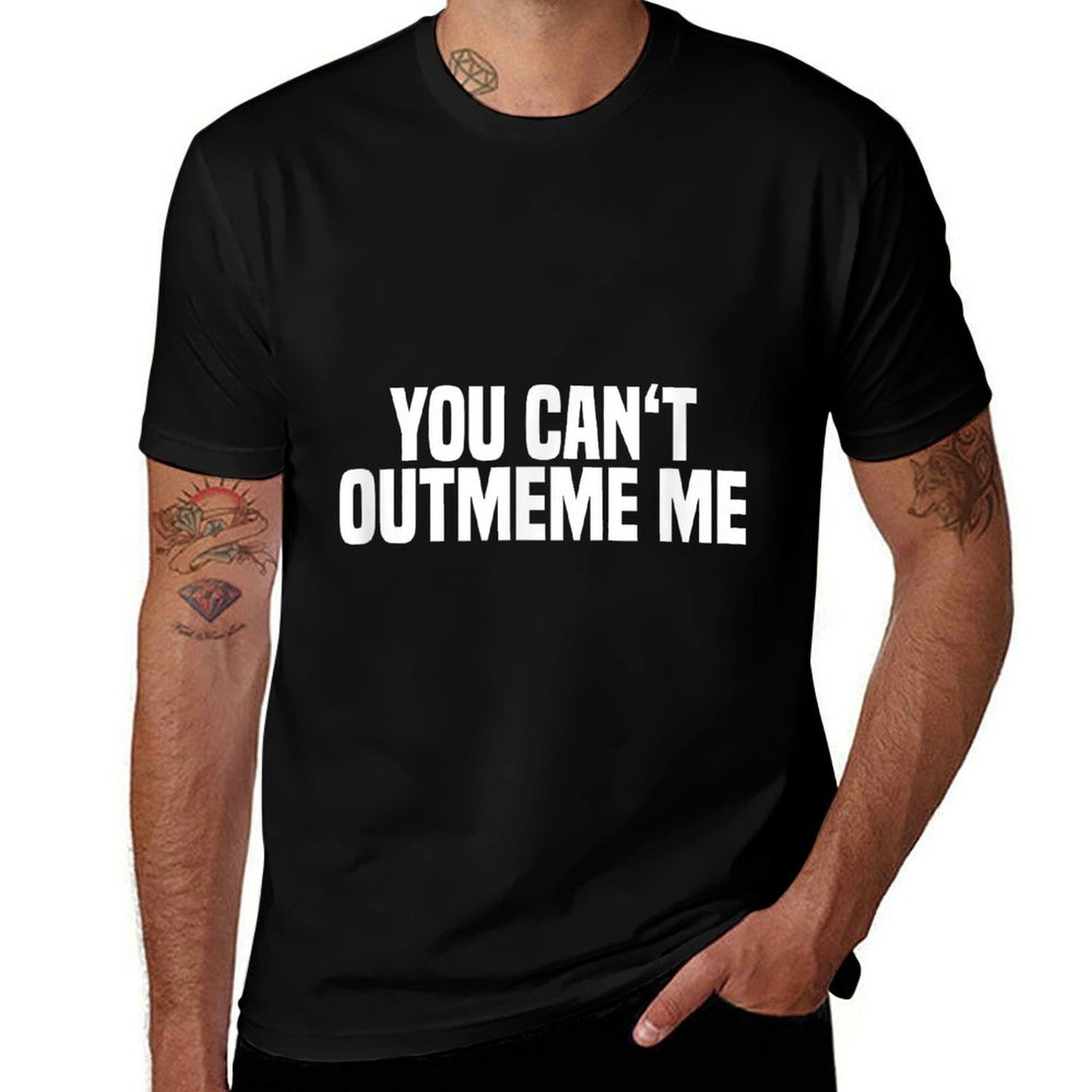 You Cant Outmeme Me - Meme King Meme Lord  Summer-ready Fabric T-Shirt