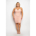 Pearlfection in Blush Plus Size Bodycon Mini Dress
