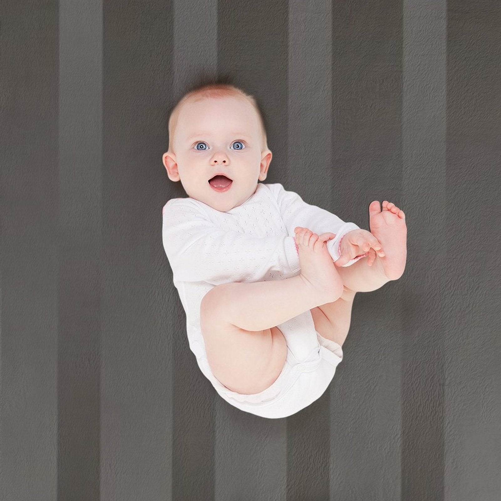 Gradient Taupe with Elegant Vertical Stripes Throw Blanket