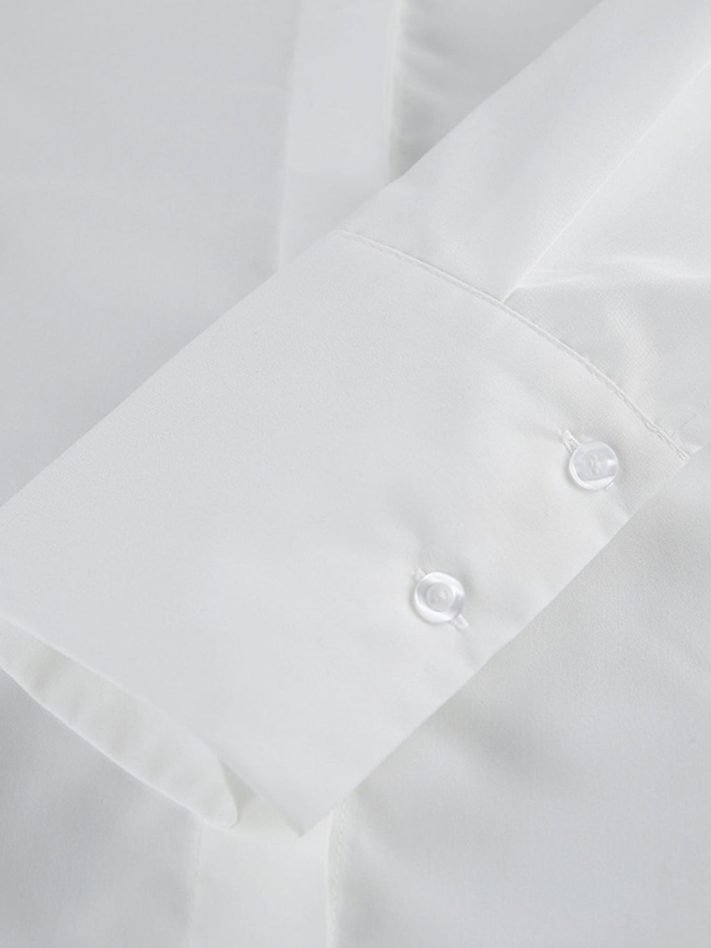 White Side Lace Up Button Up Shirt