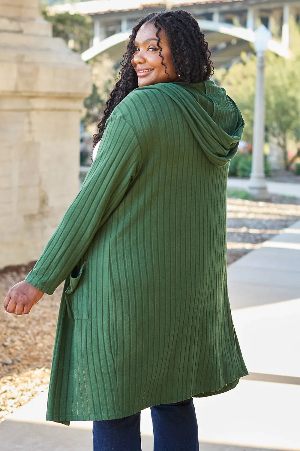 Basic Bae Full Size Hooded Cardigan