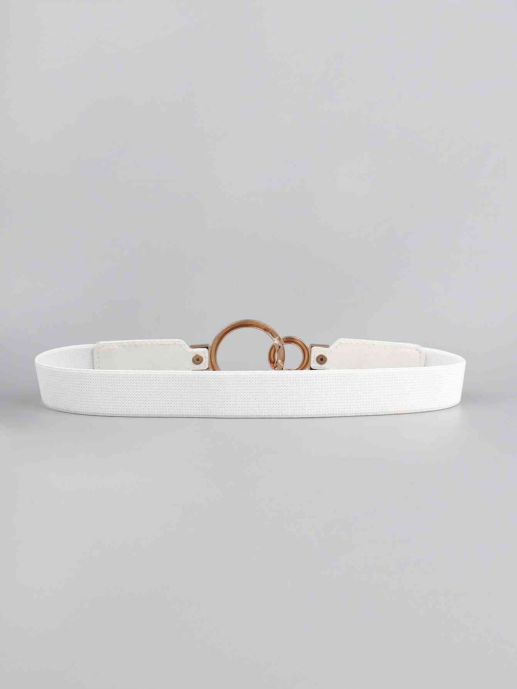 ElegantStyle Double Ring Buckle Elastic PU Belt – Adjustable Comfort Fit See size chart under “more details”