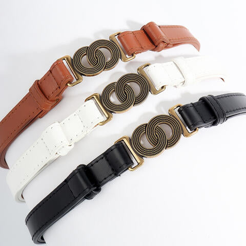 ElegantStyle Alloy Buckle PU Belt – Chic and Versatile Accessory See size chart under “more details”