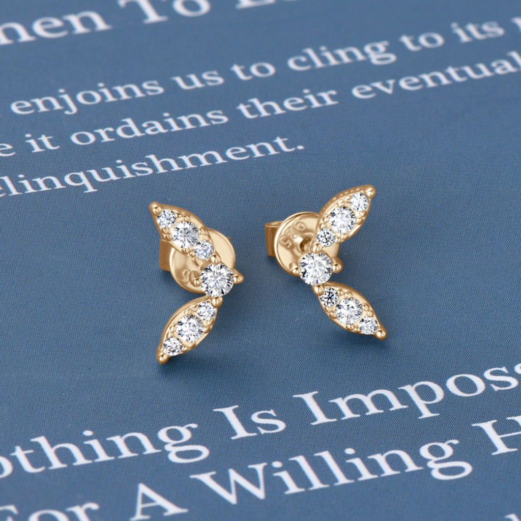 Sparkala™ Platinum-Plated Pure Sterling Silver Stud Earrings