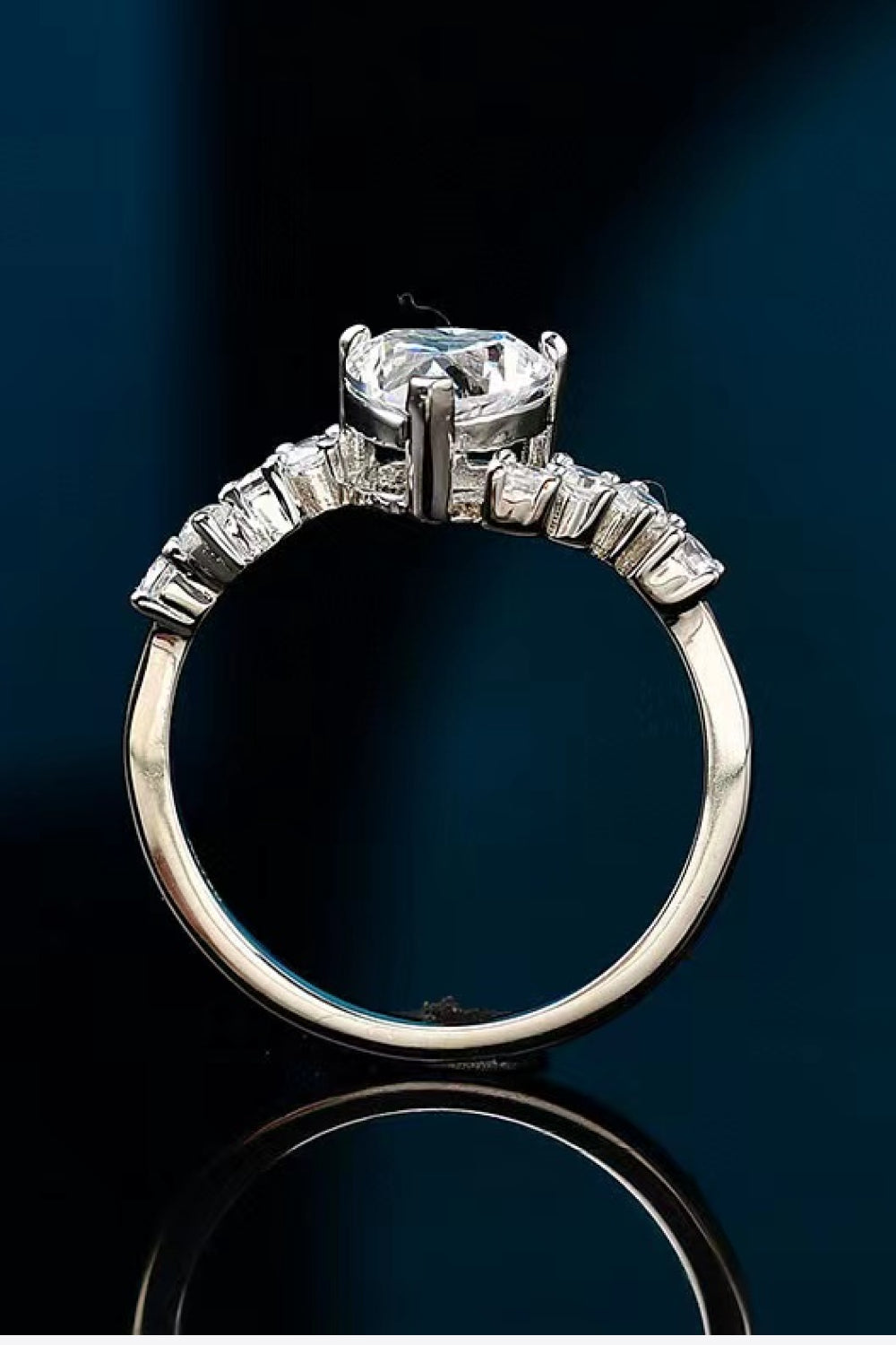 1 Carat Sparkala™ Heart Platinum Over Pure Sterling Silver Ring