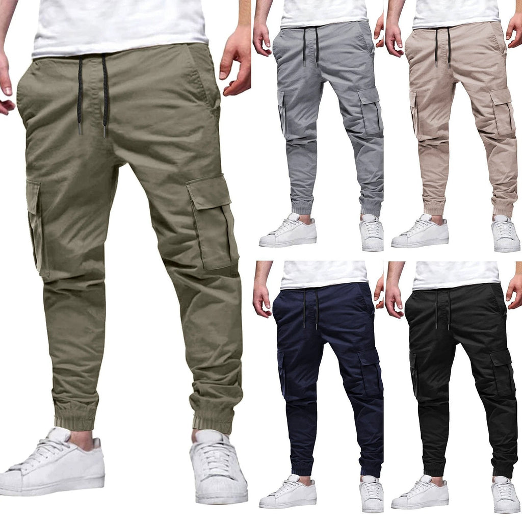 Men's Multi-pocket Drawstring Leisure Pants