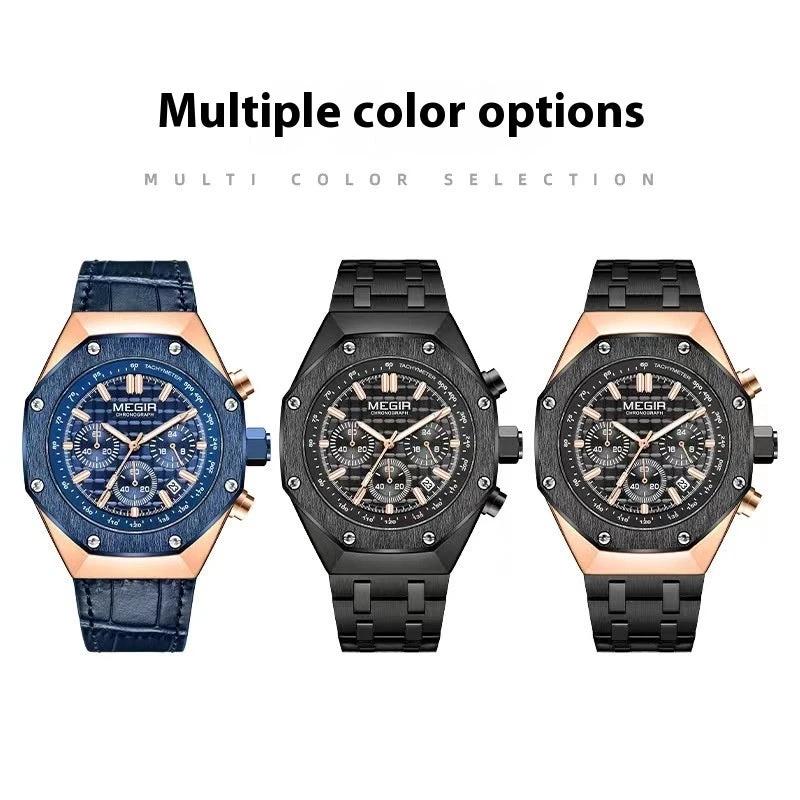Men's Multifunctional Waterproof Quartz Watch