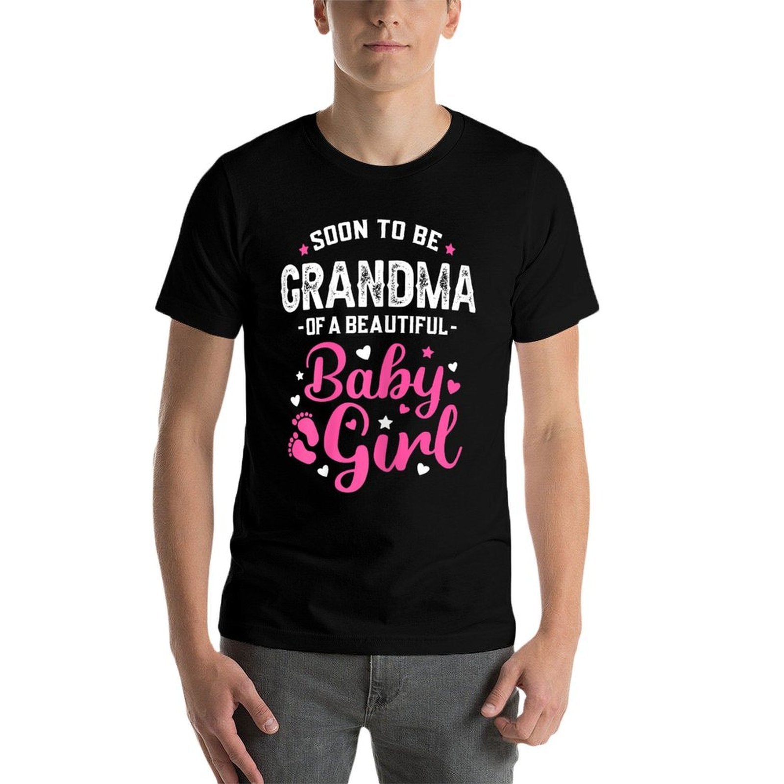 Soon To Be Grandma Of A Baby Girl, Promoted to Grandma  Tagless Design T-Shirt