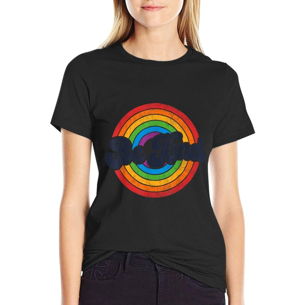 LGBTQ Be Kind Gay Pride LGBT Ally Rainbow Retro Vintage  Soft T-Shirt