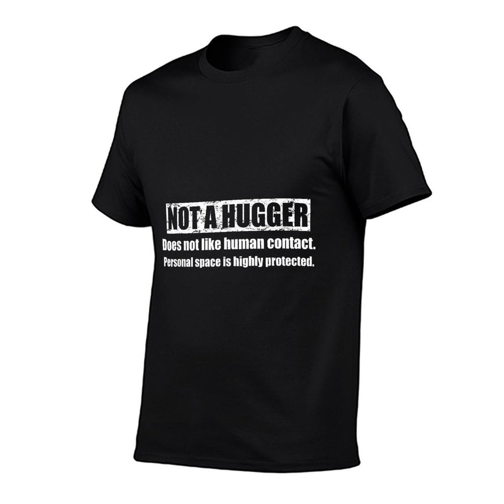 Not A Hugger Funny Im Not A Hugger Definition  Ribbed Collar T-Shirt