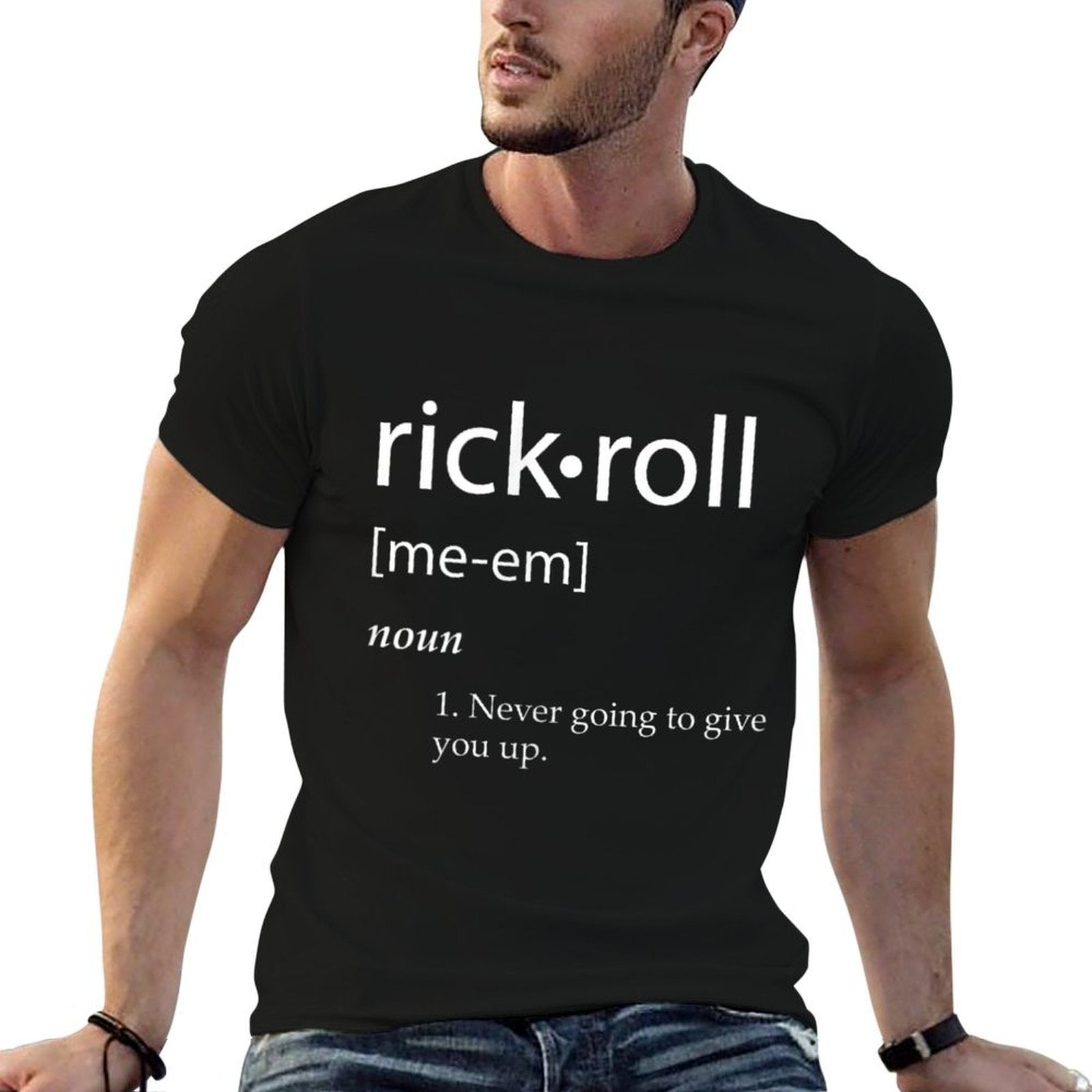 Womens Rick Roll Definition - Funny Internet Meme Gag Gift - Rolled  Odor-resistant T-Shirt