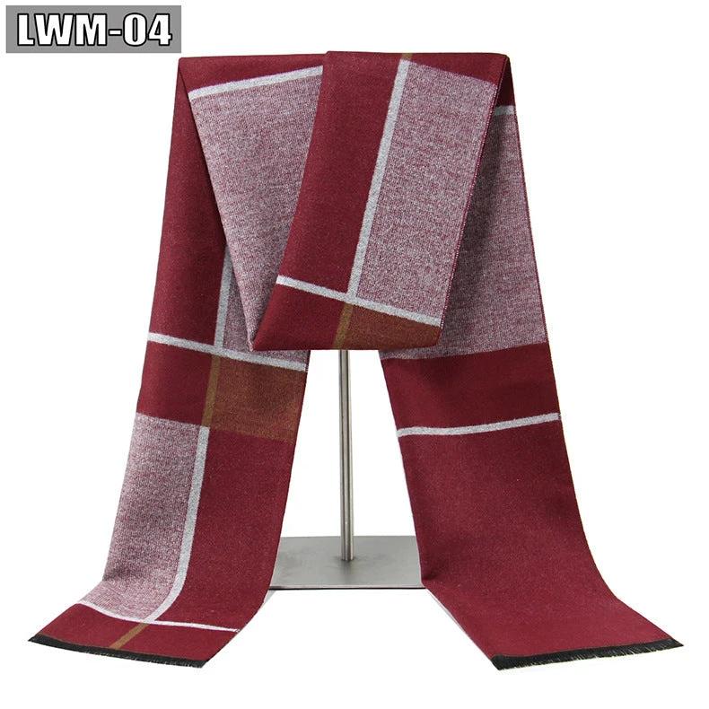 Men's Cashmere Autumn And Winter Business Plaid Scarf