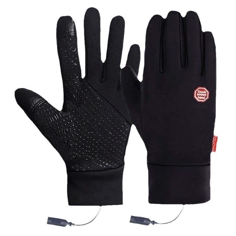 Men's Touch Screen Windproof Warm Usb Heating Gloves